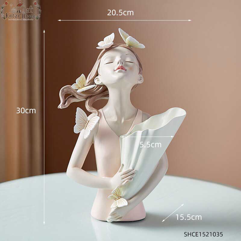 Nordic Butterfly Girl Model Vase