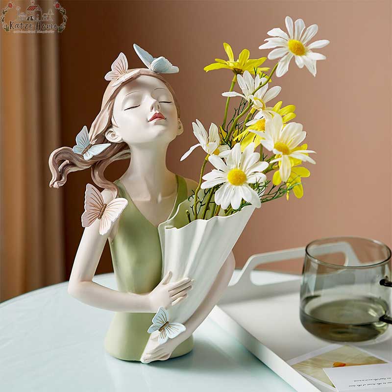 Nordic Butterfly Girl Model Vase