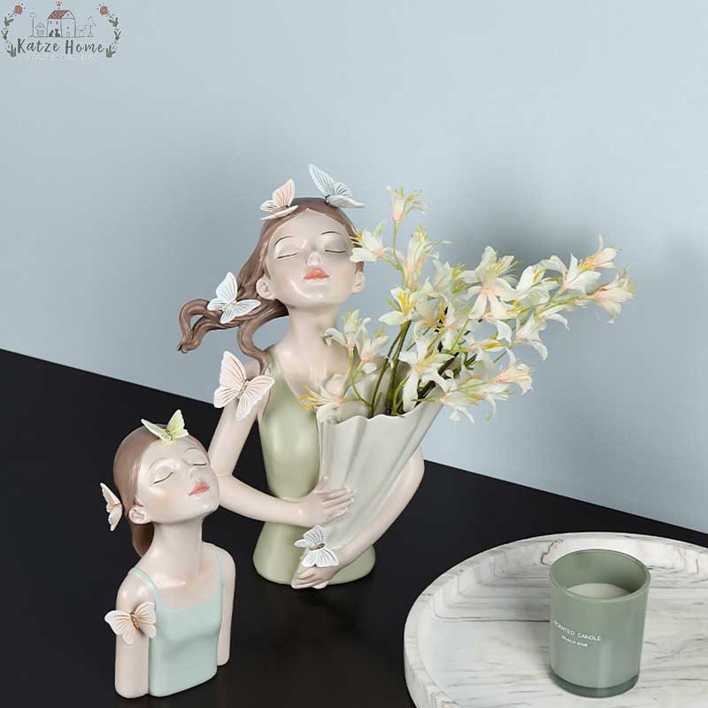 Nordic Butterfly Girl Model Vase