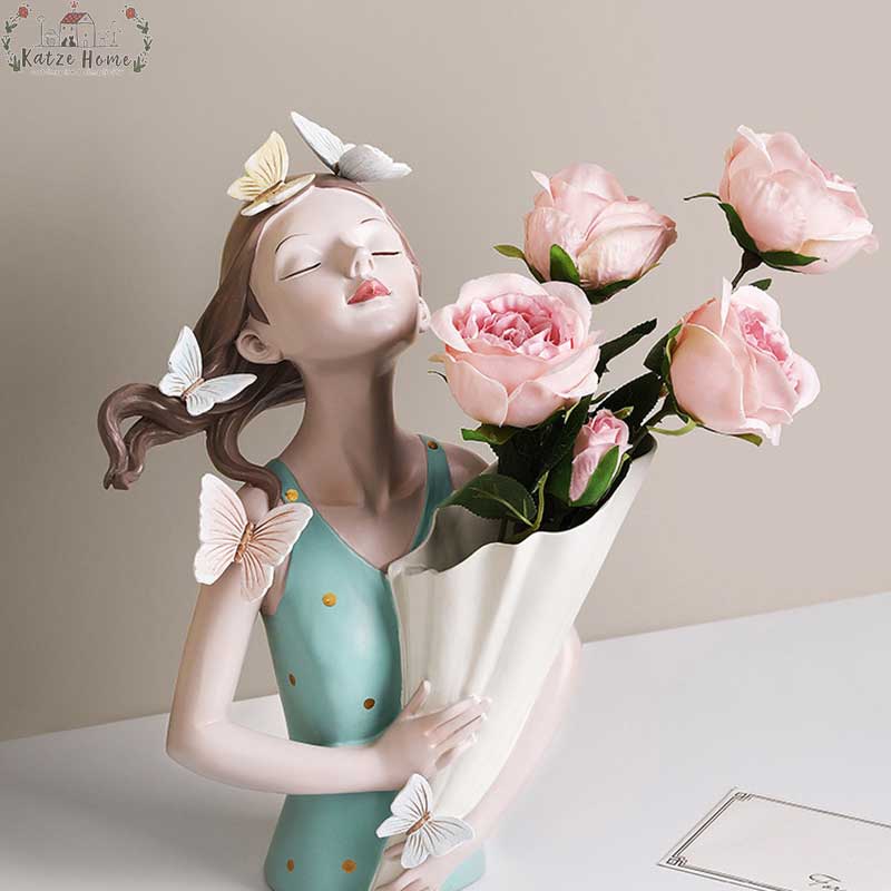 Nordic Butterfly Girl Model Vase