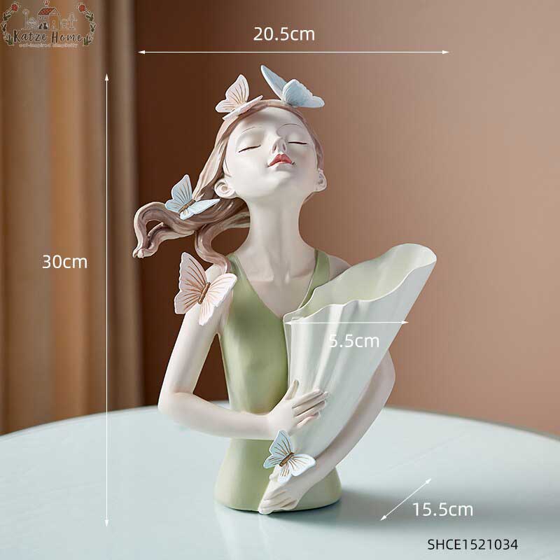 Nordic Butterfly Girl Model Vase