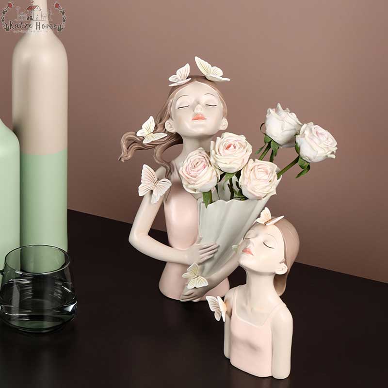 Nordic Butterfly Girl Model Vase