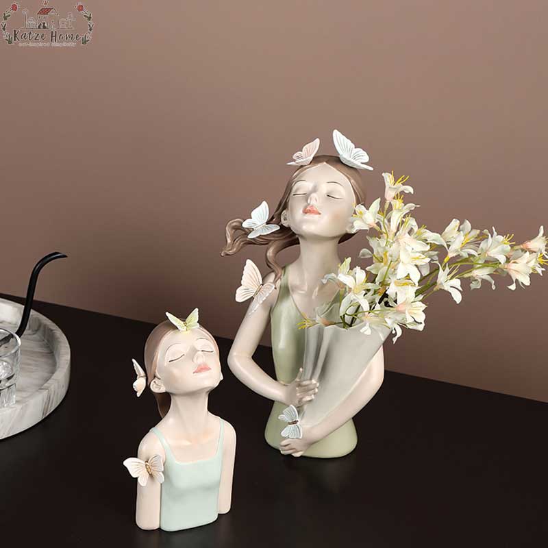 Nordic Butterfly Girl Model Vase