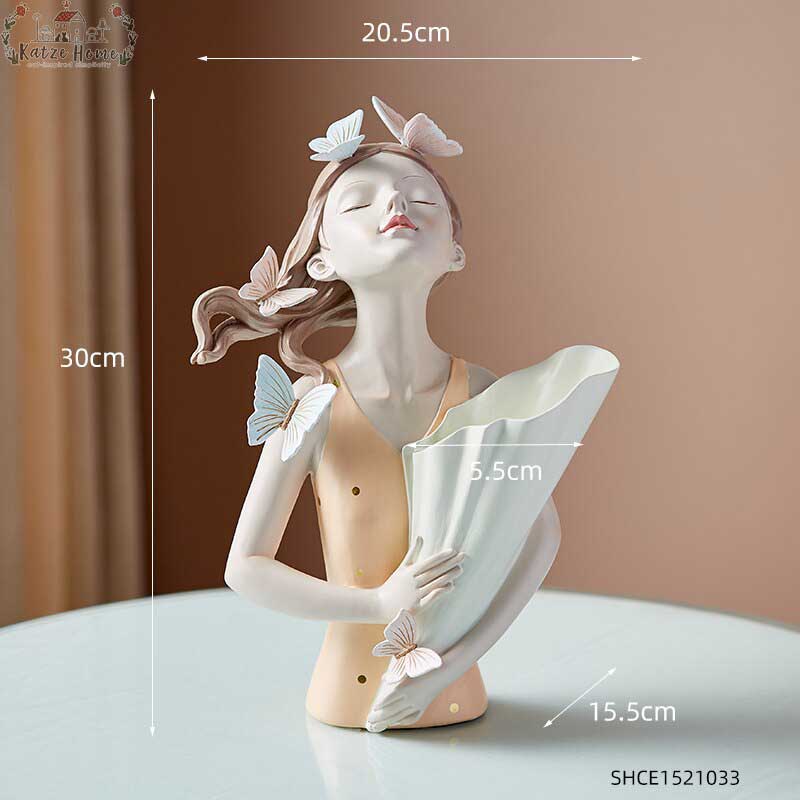 Nordic Butterfly Girl Model Vase