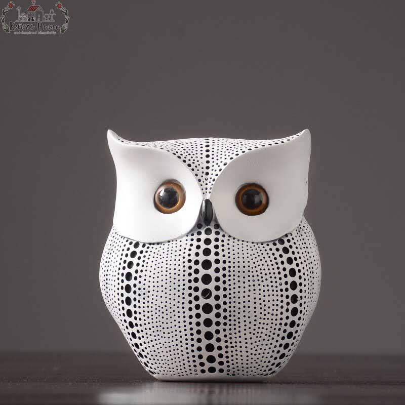 Nordic Style Owls Ornament Owl Resin