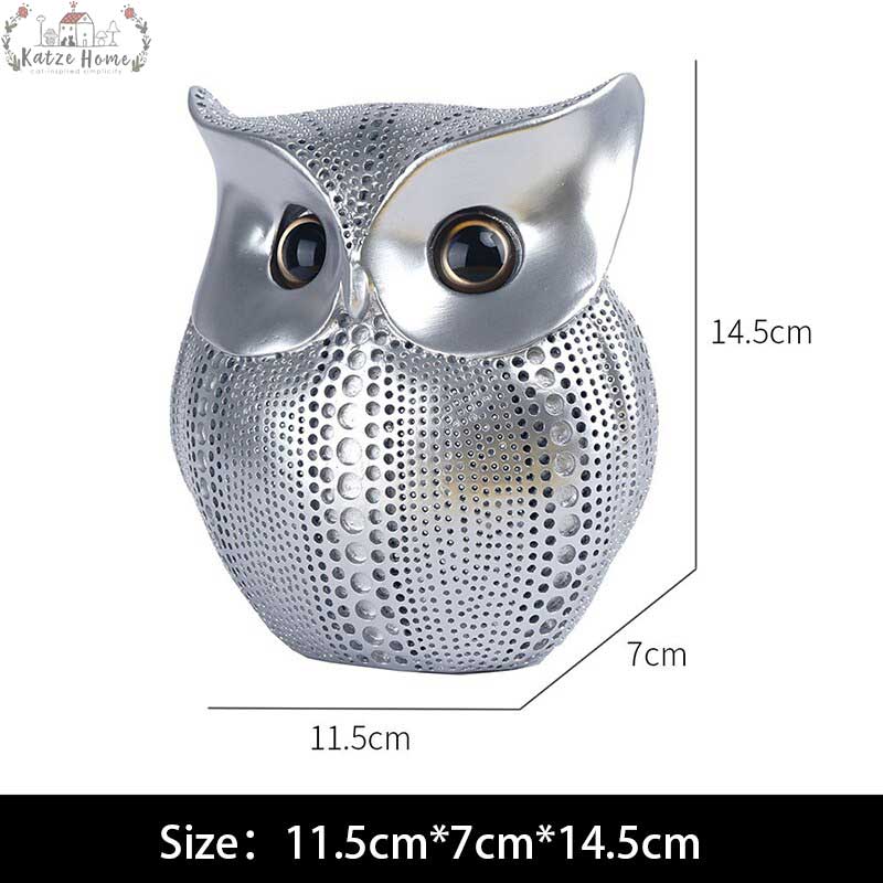 Nordic Style Owls Ornament Owl Resin