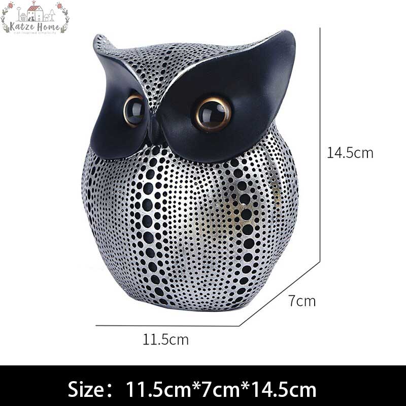 Nordic Style Owls Ornament Owl Resin