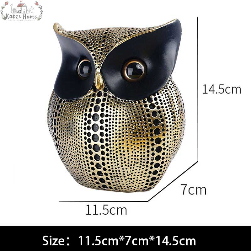 Nordic Style Owls Ornament Owl Resin
