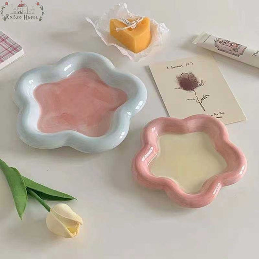 Pastel Little Flower Dish Plate