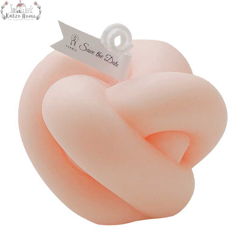 Pastel Scented Apple Shaped Knot Candle