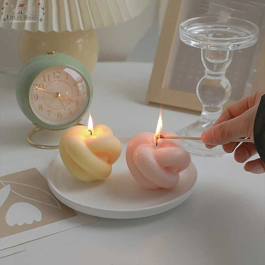 Pastel Scented Apple Shaped Knot Candle