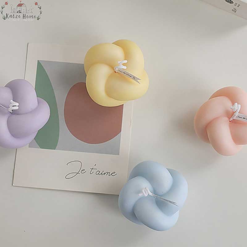 Pastel Scented Apple Shaped Knot Candle