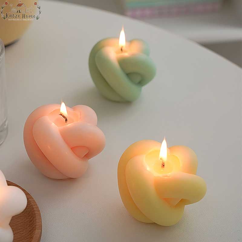 Pastel Scented Apple Shaped Knot Candle