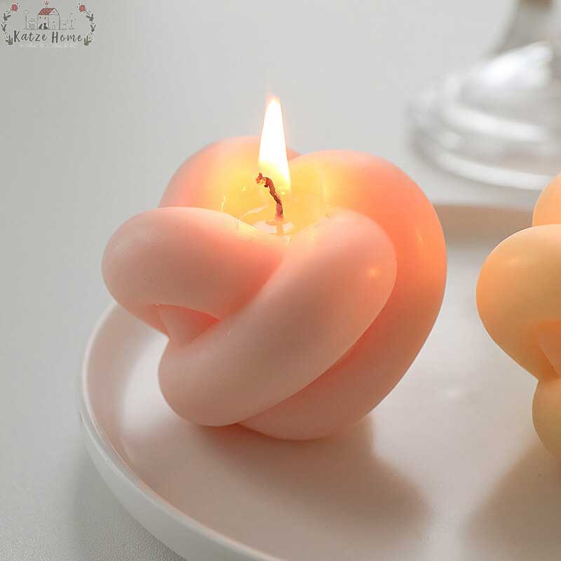 Pastel Scented Apple Shaped Knot Candle