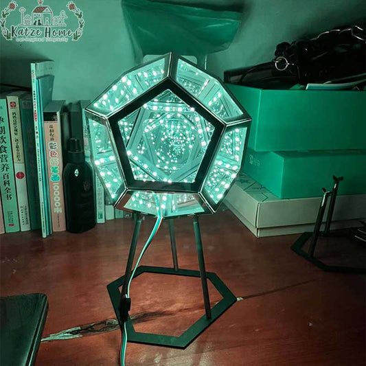 Polygonal LED Mirror Infinity Lamp
