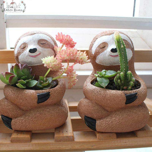 Resin Sloth Cute Succulent Pots