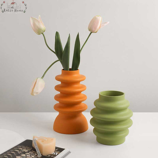 Retro Colorful Ceramic Donut VaseRetro Colorful Ceramic Donut Vase
