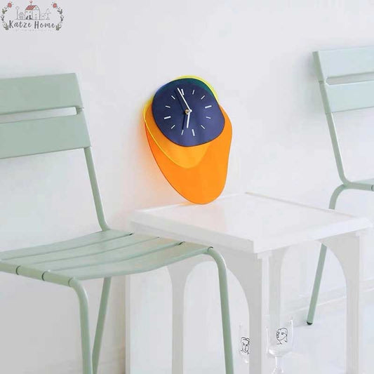 Retro Colorful Irregular Acrylic Wall Clock