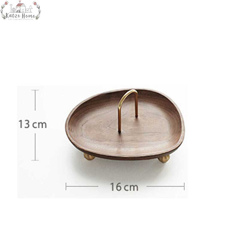 Rustic Decorative Oval Wooden Tray