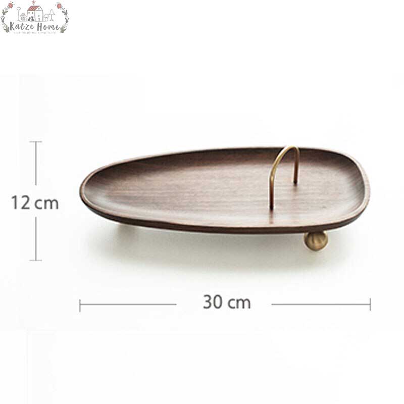 Rustic Decorative Oval Wooden Tray