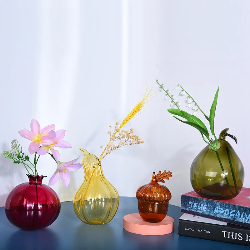 Minimalist Fruit Shaped Glass Vase