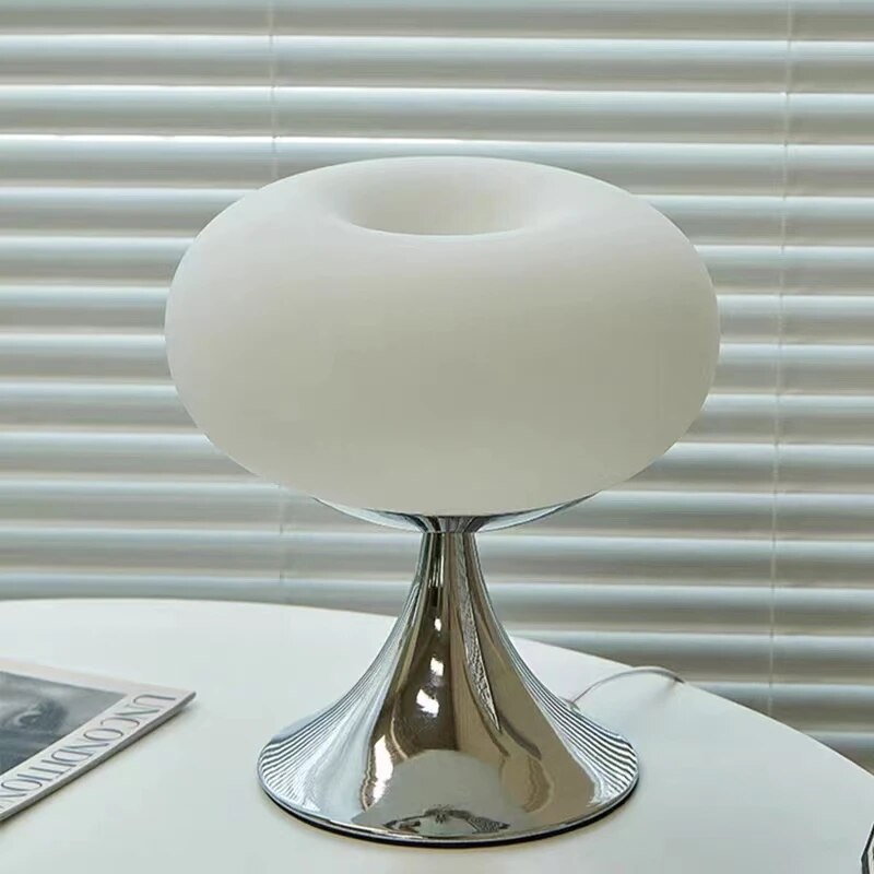 Retro Nordic Glass Table Lamp Bauhaus Style Desk