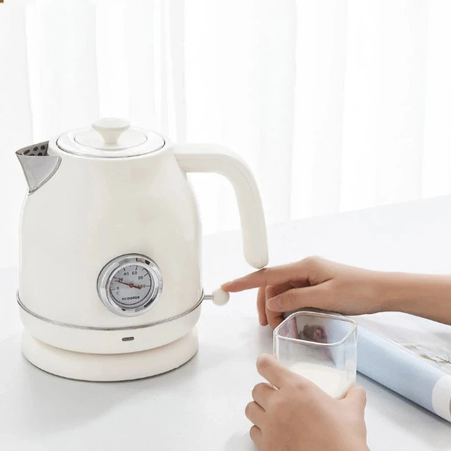 Minimalist Retro Electric Kettle 1.7L With Watch