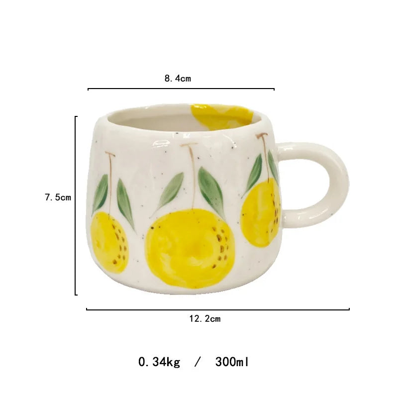 Cute Ceramic Vibrant Fruit Mug 300ml