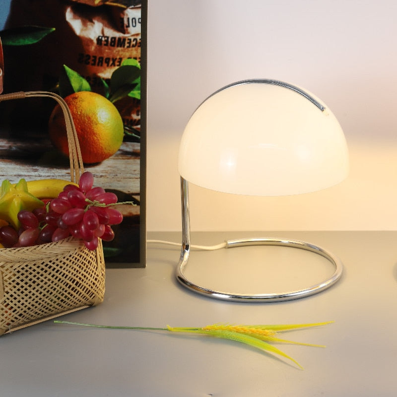 Retro Amber Glass Table Lamp