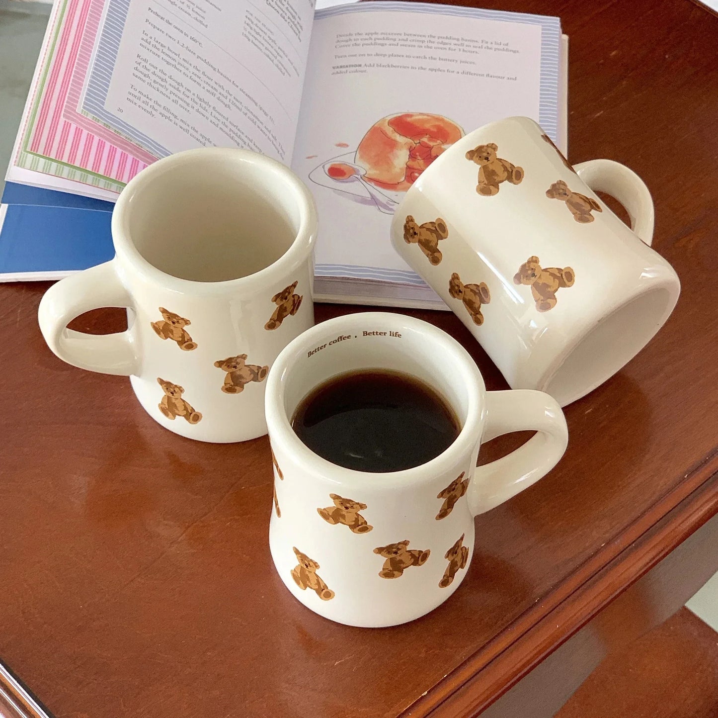 Retro Ceramic Cartoon Bear Mug