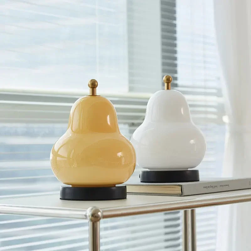 Bauhaus-inspired Cream Pear Lamp
