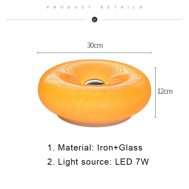 Retro Modern Glass Donut Wall Lamp