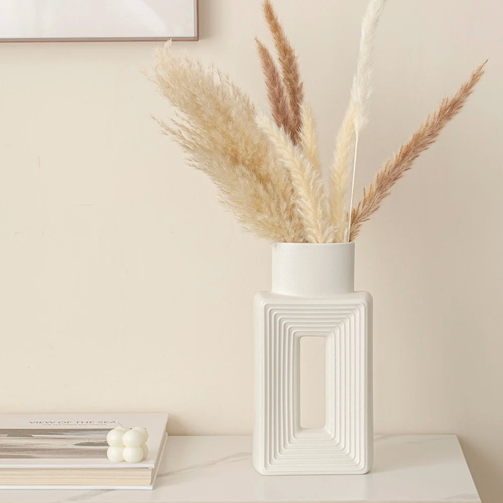 Minimalist Nordic Boho Square Vase Rustic