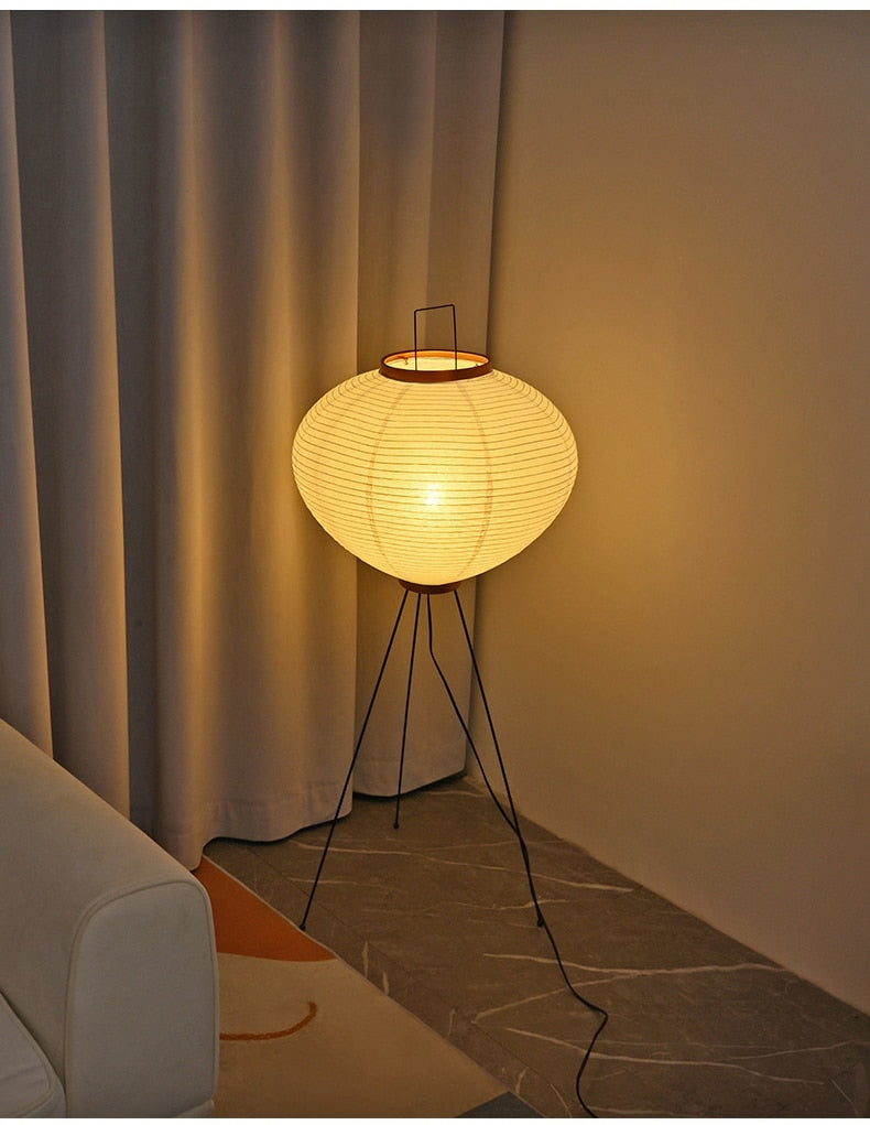 Japanese Large Floor Paper Lamp