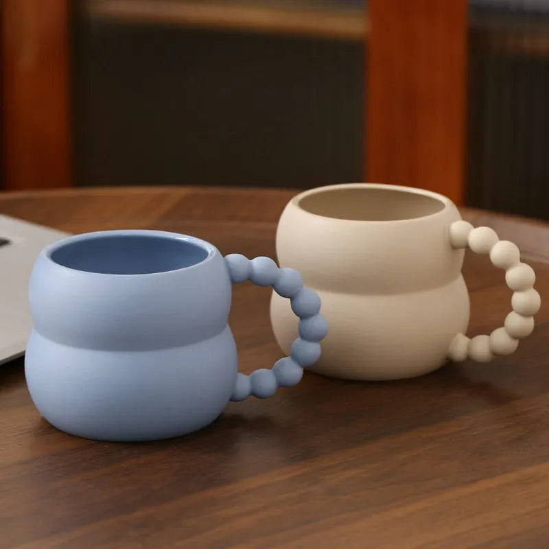 Ceramic Bead Mug Aesthetic Mugs 250ml
