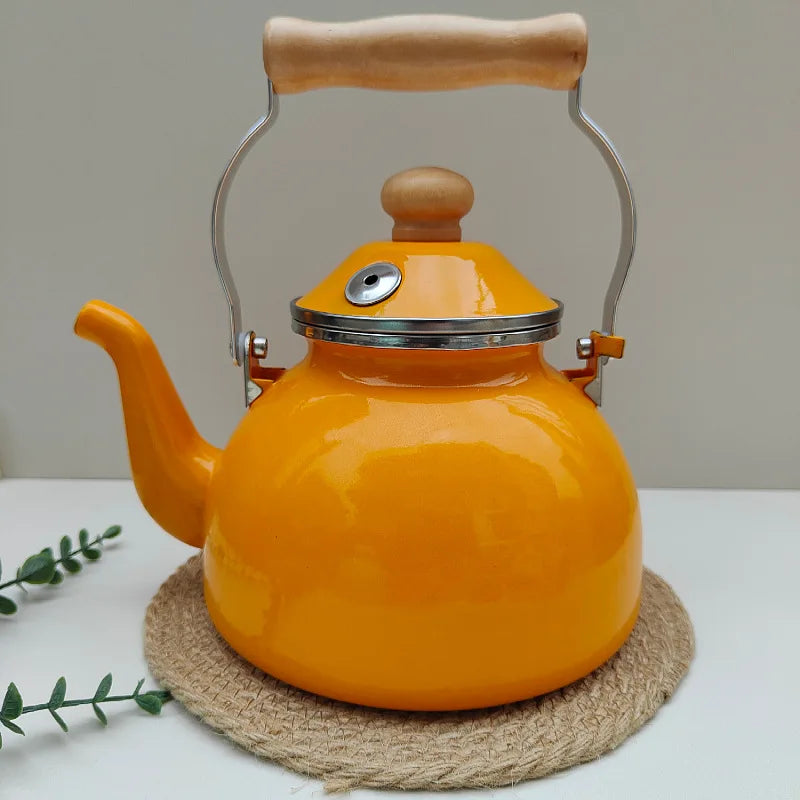 Retro Japanese Inspired Enamel Tea Kettle 2.5L