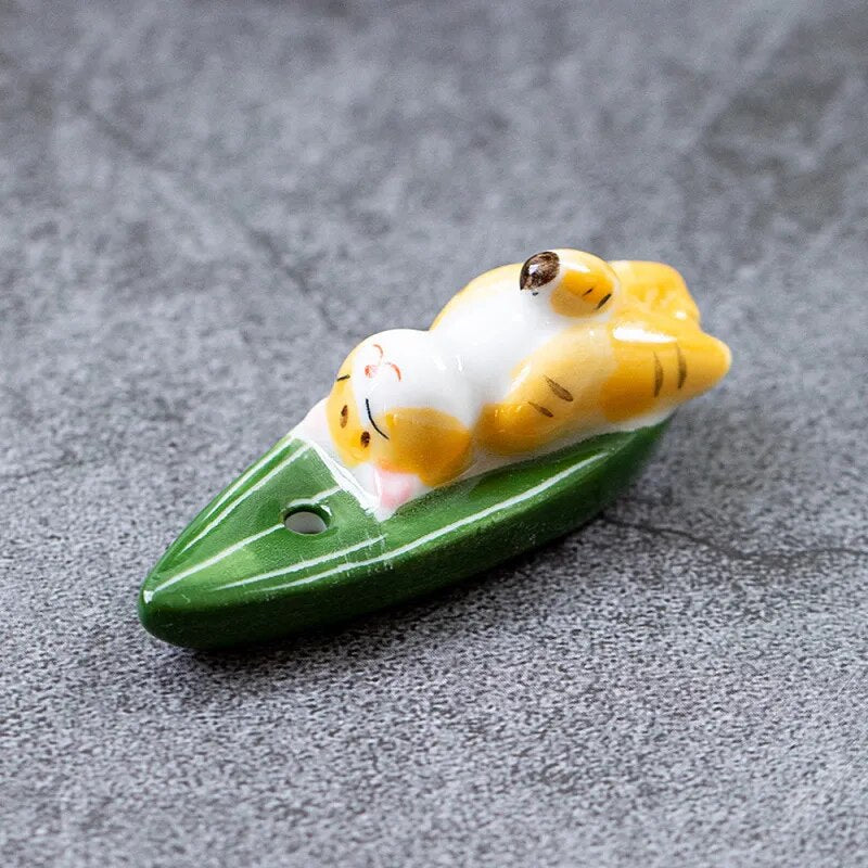 Cute Ceramic Cat Incense Holder