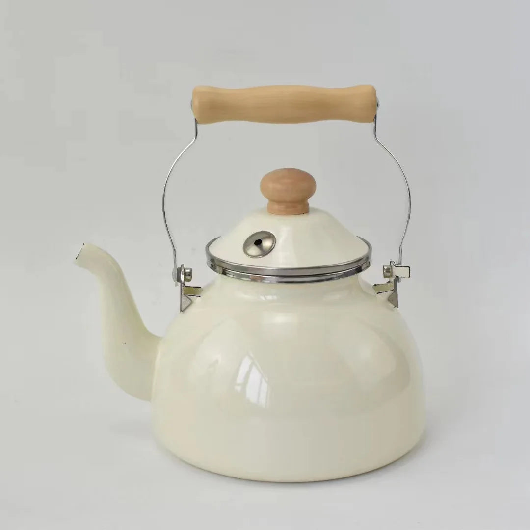 Retro Japanese Inspired Enamel Tea Kettle 2.5L