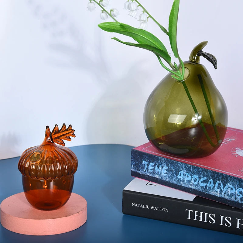 Minimalist Fruit Shaped Glass Vase