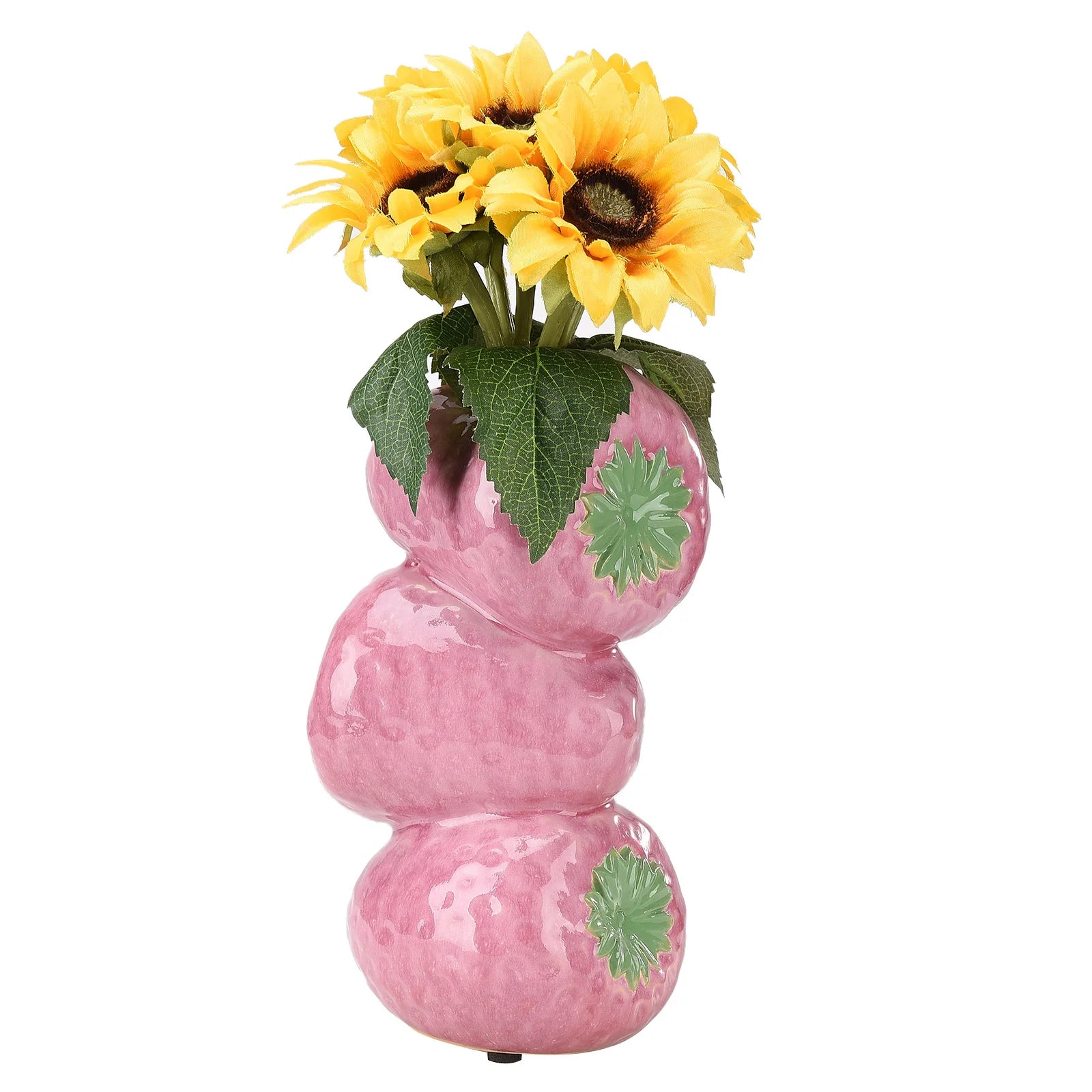 Strawberry Vase Ceramic Artificial Fruit