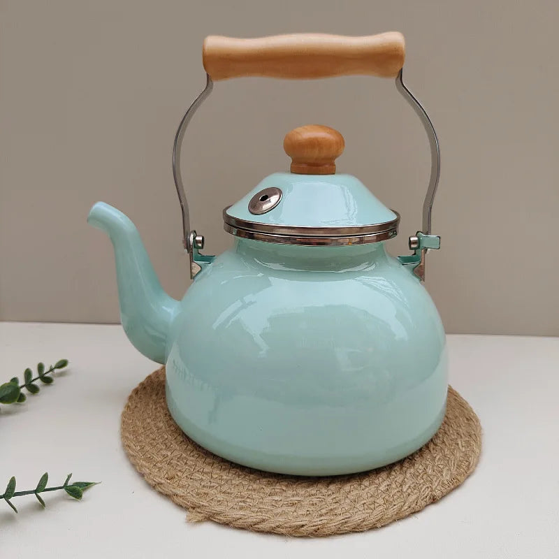 Retro Japanese Inspired Enamel Tea Kettle 2.5L