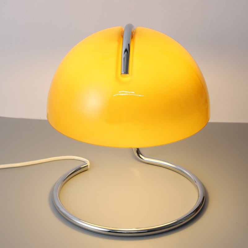 Retro Amber Glass Table Lamp