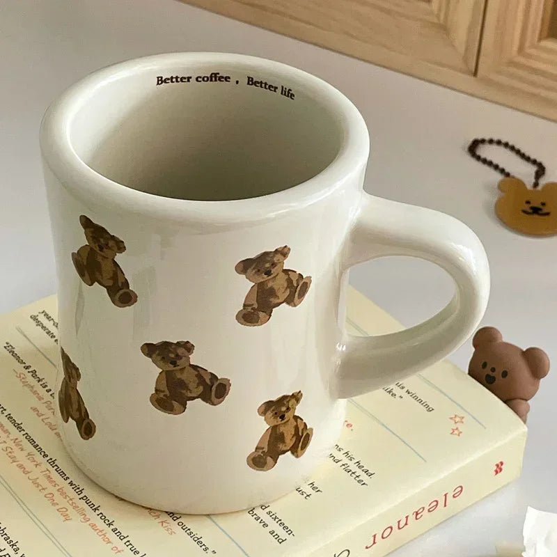 Retro Ceramic Cartoon Bear Mug