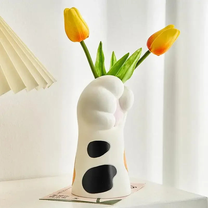 Cat Claw Vase Kawaii Cat Paw Ceramic