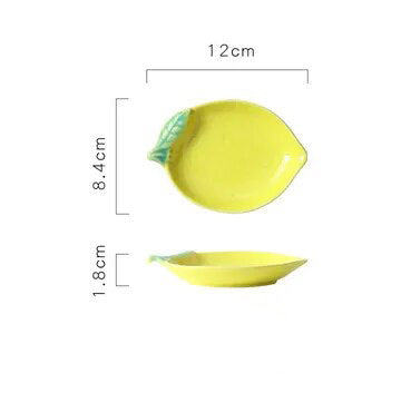 Lemon Shaped Ceramic Serving Plate