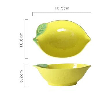 Lemon Shaped Ceramic Serving Plate