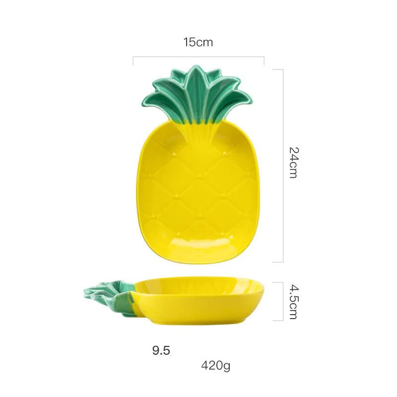 Kawaii Ceramic Pineapple Plates