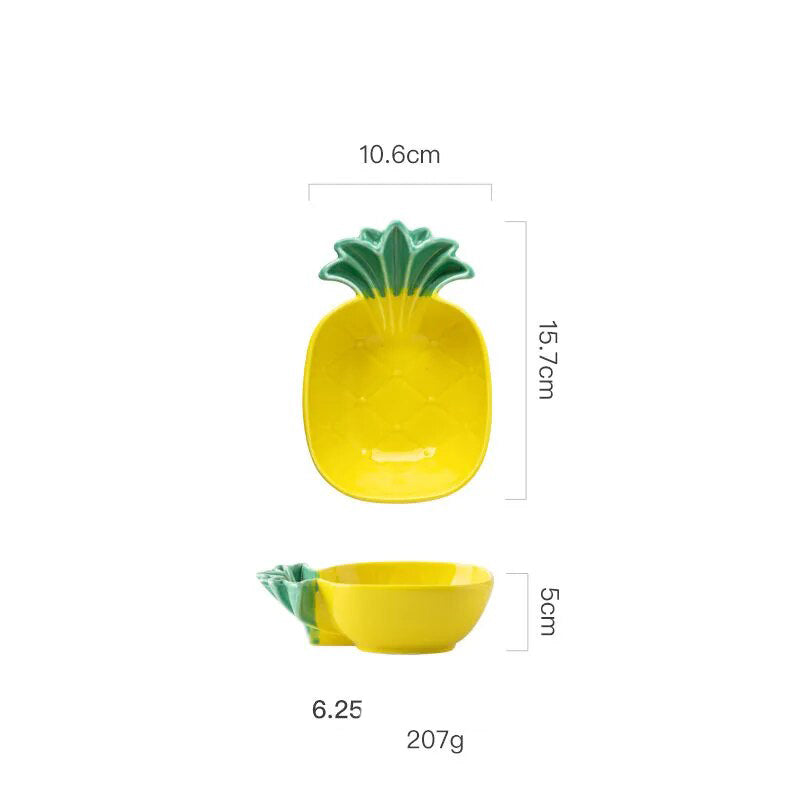 Kawaii Ceramic Pineapple Plates