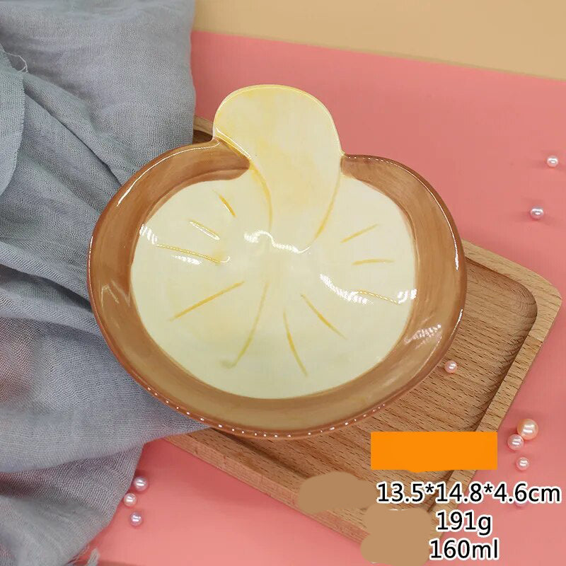 Cute Vegetable Style Ceramic Serving Plate