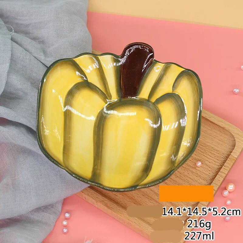 Cute Vegetable Style Ceramic Serving Plate